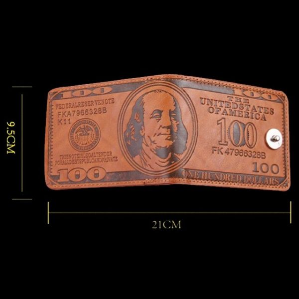 Retro Dollar Pattern Magnetic Buckle Multi-card Slot Wallet (Black) - Image 3