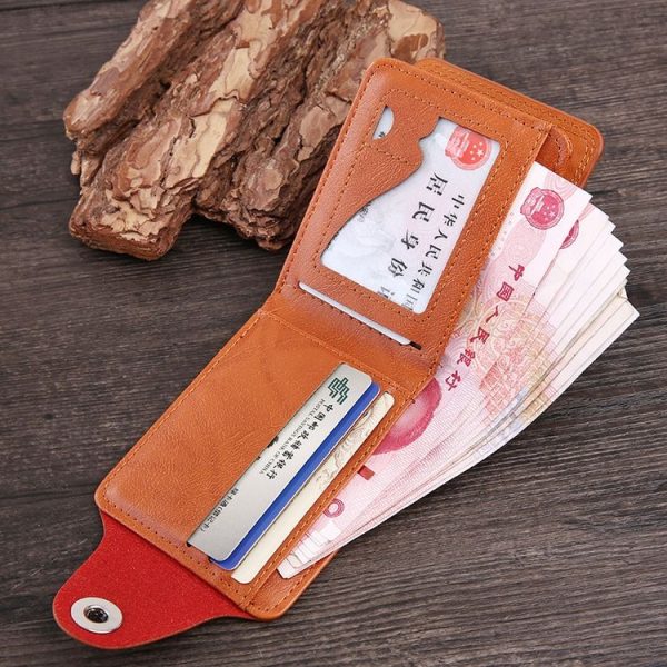 Retro Dollar Pattern Magnetic Buckle Multi-card Slot Wallet (Black) - Image 9