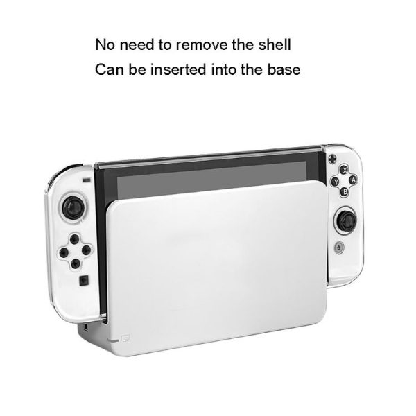 HAIFVA HF-207 For Switch OLED Split Crystal Shell TPU+PC Transparent Protective Case - Image 2
