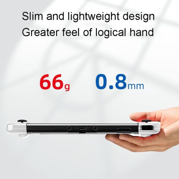 HAIFVA HF-207 For Switch OLED Split Crystal Shell TPU+PC Transparent Protective Case - Image 3