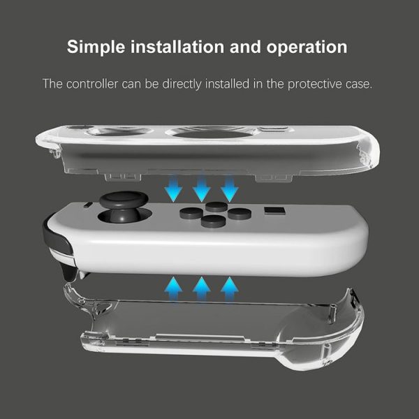 HAIFVA HF-207 For Switch OLED Split Crystal Shell TPU+PC Transparent Protective Case - Image 4
