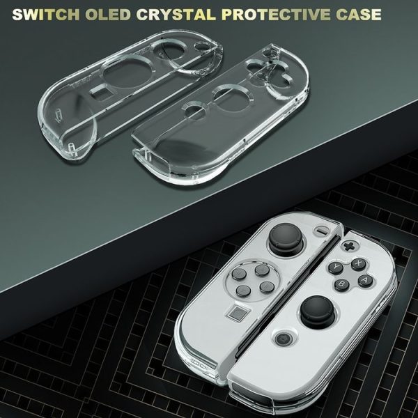 HAIFVA HF-207 For Switch OLED Split Crystal Shell TPU+PC Transparent Protective Case - Image 5