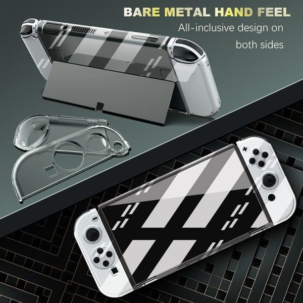 HAIFVA HF-207 For Switch OLED Split Crystal Shell TPU+PC Transparent Protective Case - Image 6
