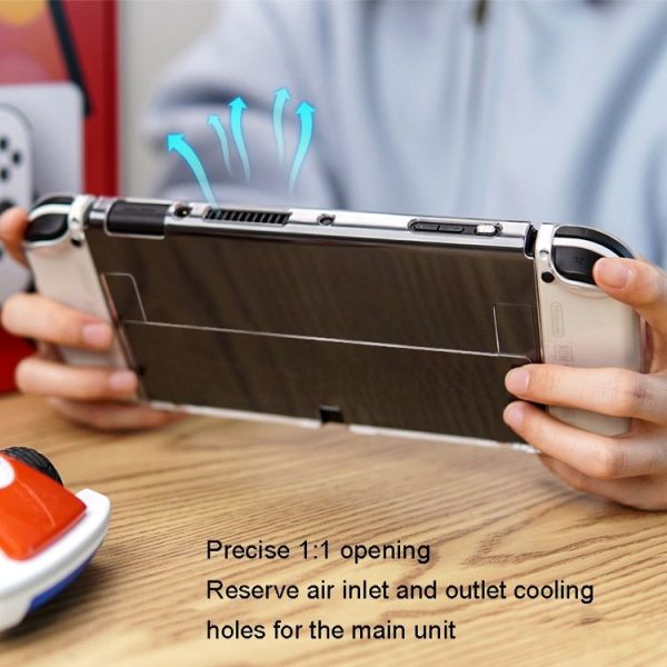 HAIFVA HF-207 For Switch OLED Split Crystal Shell TPU+PC Transparent Protective Case - Image 7