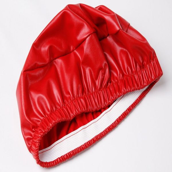 Diameter 28-35cm Simple PU Leather Stretch Round Stool Cover Waterproof Lift Chair Cover (Red) - Image 3