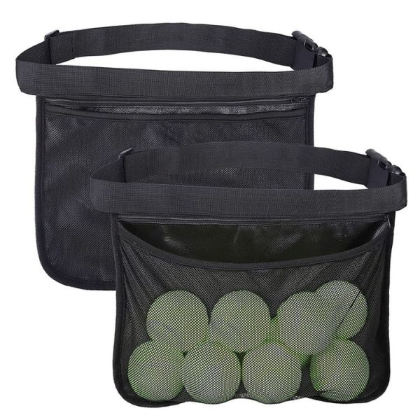 Portable Ball Waist Pack Tennis Ball Storage Bag (Black) - Image 3