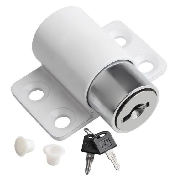 Door And Window Limit Lock Sliding Door Retainer Child Safety Lock, Color: White No Screw