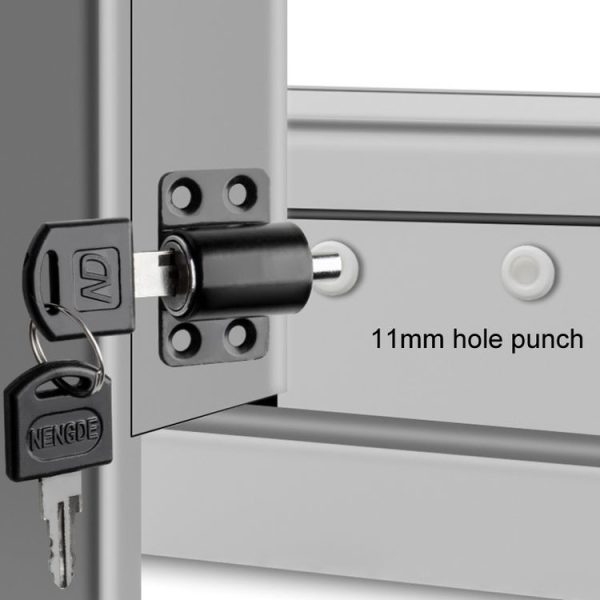 Door And Window Limit Lock Sliding Door Retainer Child Safety Lock, Color: White No Screw - Image 5