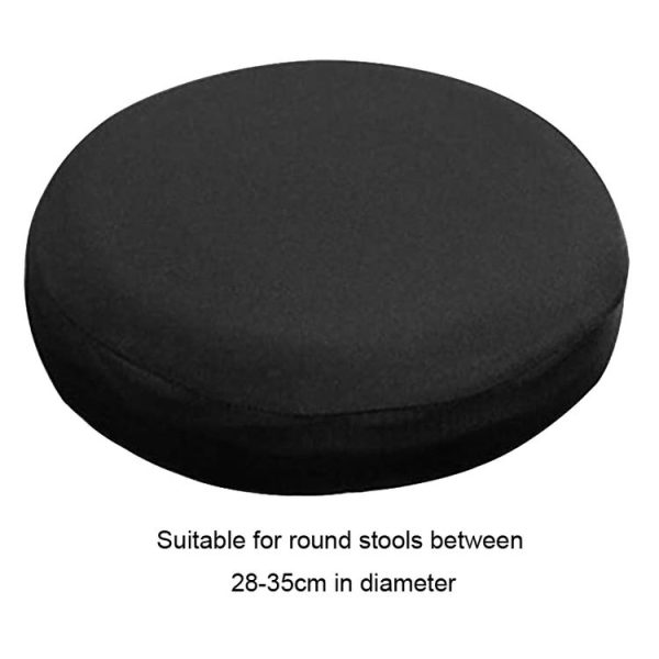 Diameter 28-35cm Stretch Round Stool Sleeve Swivel Round Chair Covers (Red) - Image 3