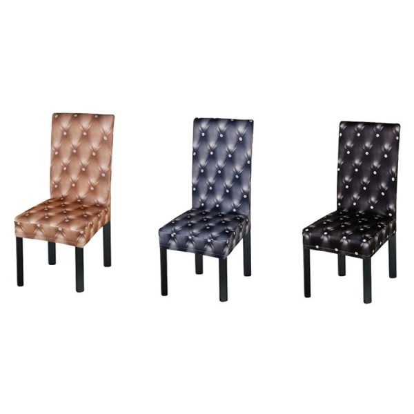 Anti-Fouling Household Chair Cover Dining Chair Sleeve One-Piece Stretch Chair Cover (Champagne) - Image 2