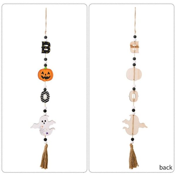 Halloween Home Party Bead Hanging Tag Holiday Scene Decoration Props (Ghost) - Image 4
