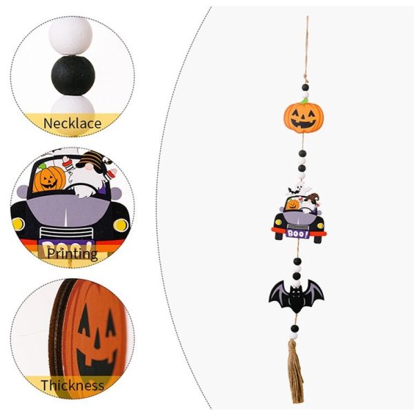 Halloween Home Party Bead Hanging Tag Holiday Scene Decoration Props (Ghost) - Image 5