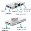 Surface Pro 8 / 9 / X Dual Type-C Computer Expansion Hub 7 In 1 Docking Station - Image 3