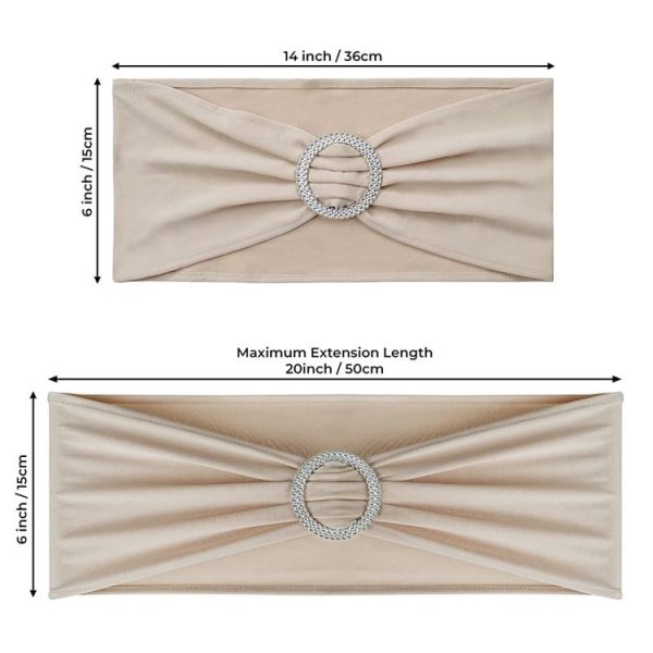 Tie-Free Elastic Chair Back Flower Bow Chair Cover Seat Decoration Ties Hotel Wedding Supplies (Sapphire Blue) - Image 2