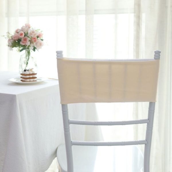 13 x 70cm Buckle-Free Elastic Hoop With Chair Back Flower No Tie Bow Wedding Banquet Chair Back Decoration (Gold) - Image 4