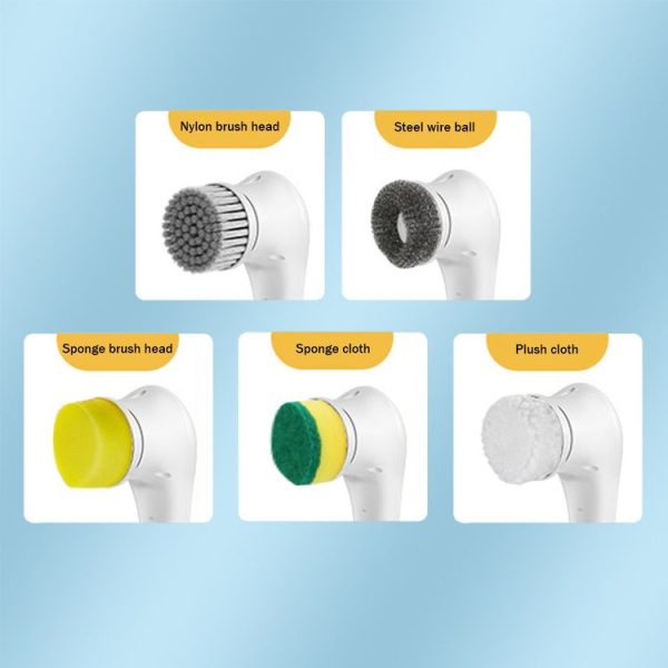 Plush Cloth Replace Brush Head Electric Handheld Scrubber Heads Home Washing Tools - Image 4
