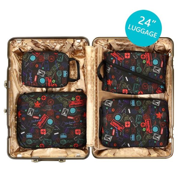 4pcs / set White Travel Waterproof Portable Compression Storage Bag Set - Image 2