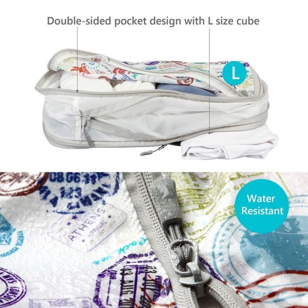 4pcs / set White Travel Waterproof Portable Compression Storage Bag Set - Image 4