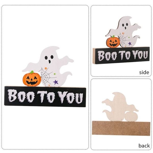 Wooden Letter Table Decoration Halloween Scene Decoration Props, Style: A Model - Image 4