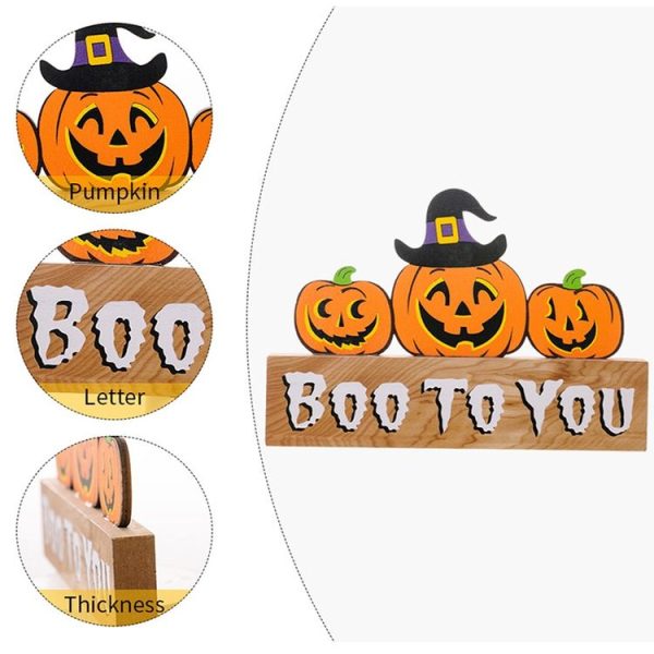 Wooden Letter Table Decoration Halloween Scene Decoration Props, Style: A Model - Image 5