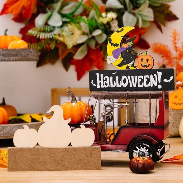 Wooden Letter Table Decoration Halloween Scene Decoration Props, Style: A Model - Image 6