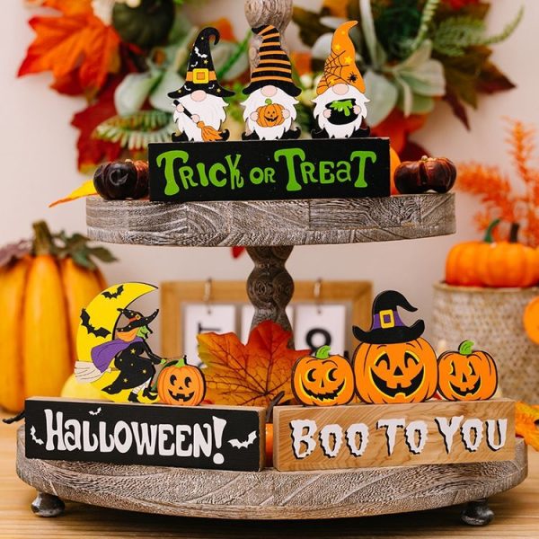 Wooden Letter Table Decoration Halloween Scene Decoration Props, Style: A Model - Image 7
