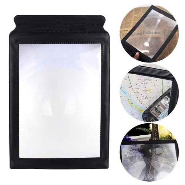 A4 Magnifying Glass Reading Handheld Soft PVC Full Page 3X Magnifier - Image 2