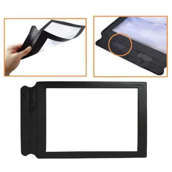 A4 Magnifying Glass Reading Handheld Soft PVC Full Page 3X Magnifier - Image 5