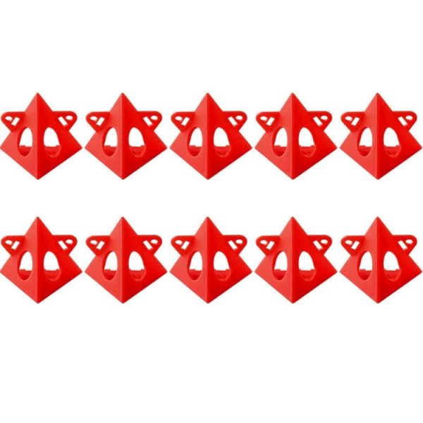 10pcs / Pack Woodworking Paint Pyramid Stands Cone Support Stand (Red)