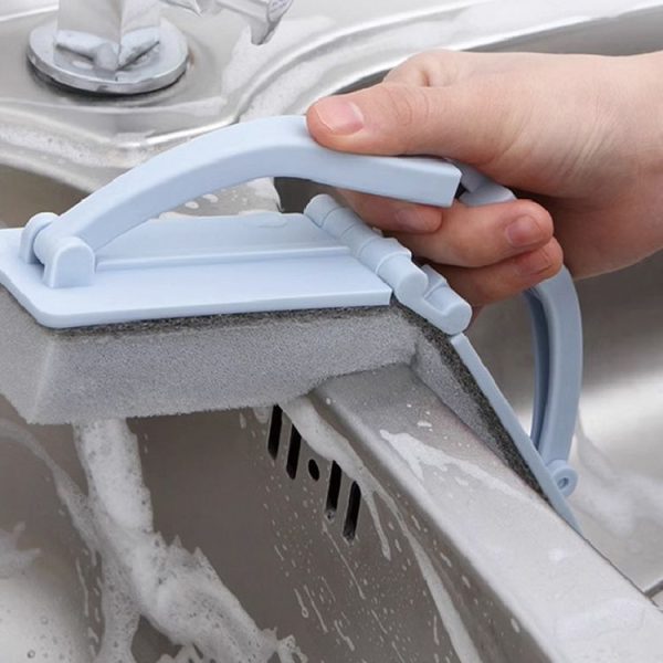 Folding Kitchen Stove Cleaning Brush Multi-Functional Decontamination Brush (Blue) - Image 2