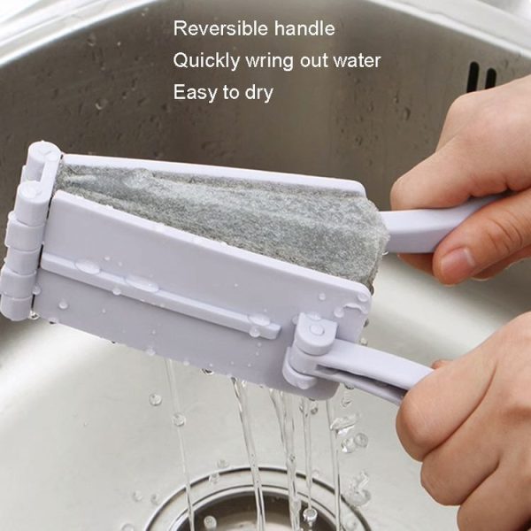 Folding Kitchen Stove Cleaning Brush Multi-Functional Decontamination Brush (Blue) - Image 3