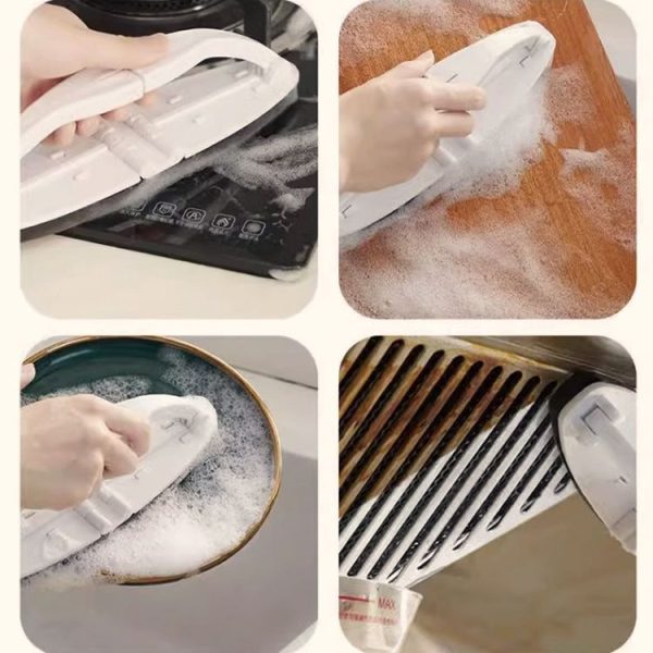 Folding Kitchen Stove Cleaning Brush Multi-Functional Decontamination Brush (Blue) - Image 7