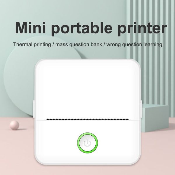 X6 200DPI Student Homework Printer Bluetooth Inkless Pocket Printer Pink Printer Paper x1 - Image 2