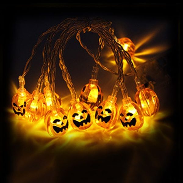 Warm White 1.5m 10LEDs Halloween LED Cartoon Atmosphere Decorative Light String (Conventional Pumpkin)