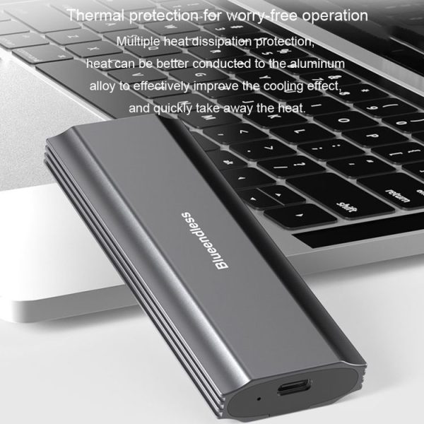 Blueendless 2809 General Dual Protocol Wiring C-A M.2 Mobile Hard Disk Case SSD External Solid Hard Drive Enclosure Box - Image 4