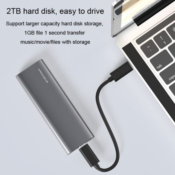 Blueendless 2809 General Dual Protocol Wiring C-A M.2 Mobile Hard Disk Case SSD External Solid Hard Drive Enclosure Box - Image 5
