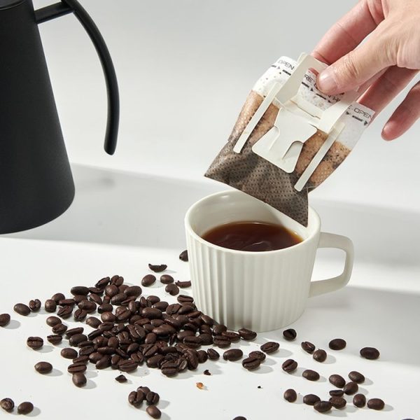 50pcs / Pack Ear-mounted Coffee Filter Portable Drip Coffee Filter Paper Coffee Powder Filter Bag - Image 5