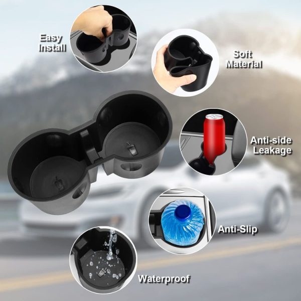 Tesla Model Y / 3 Water Cup Limited Device Center Control Water Cup Holder (Gray) - Image 7
