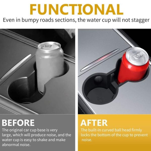 Tesla Model Y / 3 Water Cup Limited Device Center Control Water Cup Holder (Gray) - Image 8