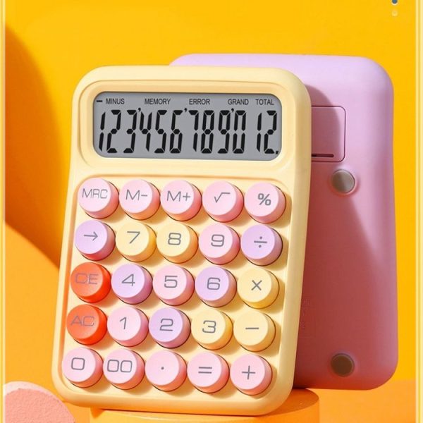 12-Bit Dopamine Flex Keyboard Calculator Candy Color Office Student Calculator (Sky Blue) - Image 4