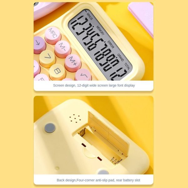 12-Bit Dopamine Flex Keyboard Calculator Candy Color Office Student Calculator (Sky Blue) - Image 6