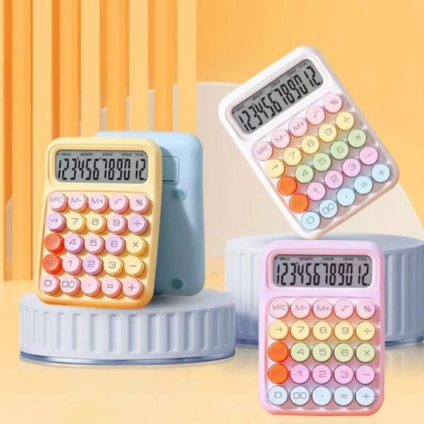 12-Bit Dopamine Flex Keyboard Calculator Candy Color Office Student Calculator (Sky Blue) - Image 7