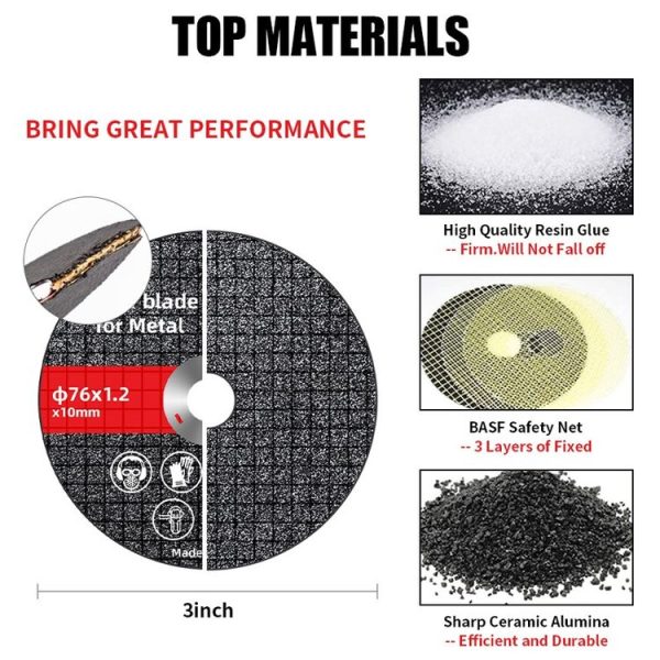 HILDA Grinding Tools Li-Ion Angle Grinder Accessories, Model: Saw Blade - Image 2