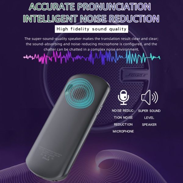 2.88-inch HD Screen WiFi Translator 139 Languages Voice Translator Photo Recording Translator Pen (Dark Gray) - Image 11