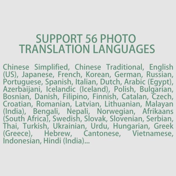 2.88-inch HD Screen WiFi Translator 139 Languages Voice Translator Photo Recording Translator Pen (Dark Gray) - Image 9