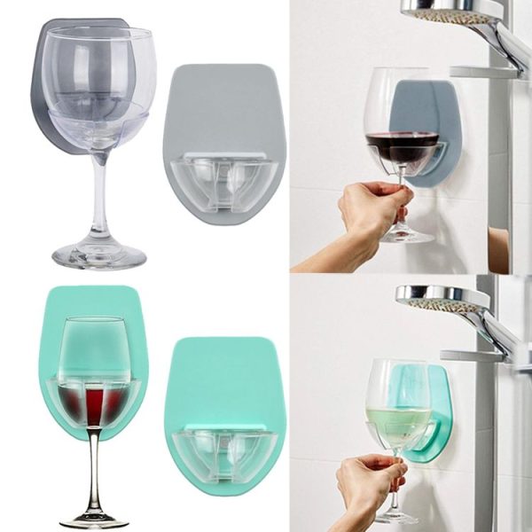 Suction Cup Wine Glass Holder Home Red Wine Cup Boat Storage Rack (Grey) - Image 2