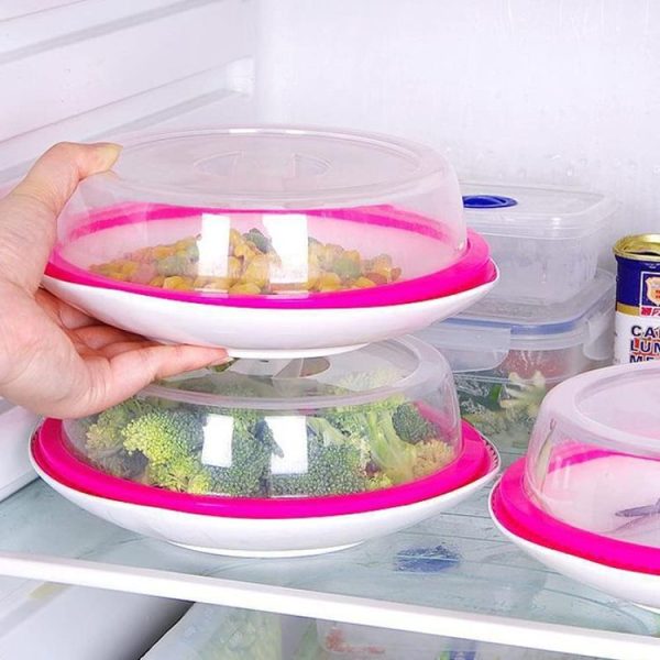 Silica Gel + PP Meal Cover Food Preservation Cover for Refrigerators Microwave Oven (Green) - Image 7