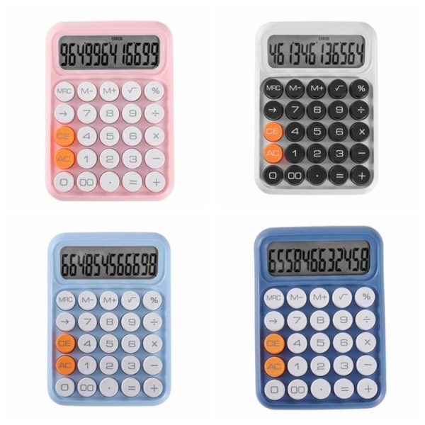12-digit Mechanical Keyboard Calculator Office Student Exam Calculator Display (Navy Blue) - Image 2