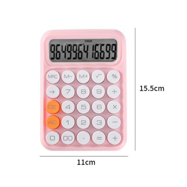 12-digit Mechanical Keyboard Calculator Office Student Exam Calculator Display (Navy Blue) - Image 3