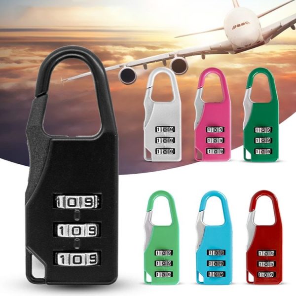 Outdoor Travel Backpack Password Hanging Lock Zinc Alloy Suitcase Anti-theft Lock (Silver) - Image 2
